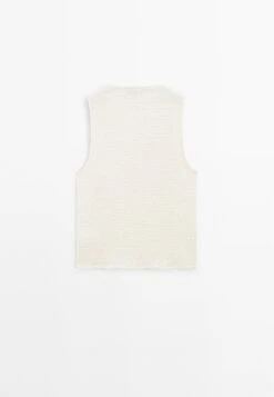 Massimo Dutti TEXTURED FUNNEL NECK - Top - Beige -Massimo Dutti Shop bb7de0d5f92544fdb4801f49fe56a454