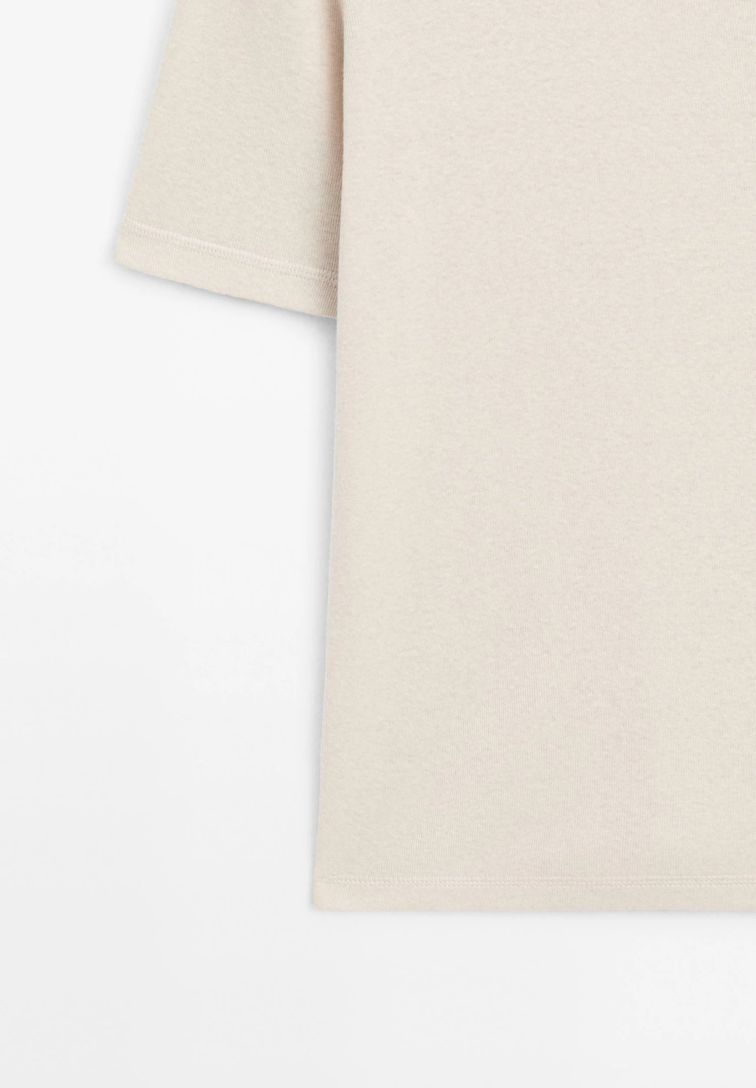 Massimo Dutti FADED CREW NECK - Basic T-shirt - Stone 10 Massimo Dutti FADED CREW NECK - Basic T-shirt - Stone - Image 8