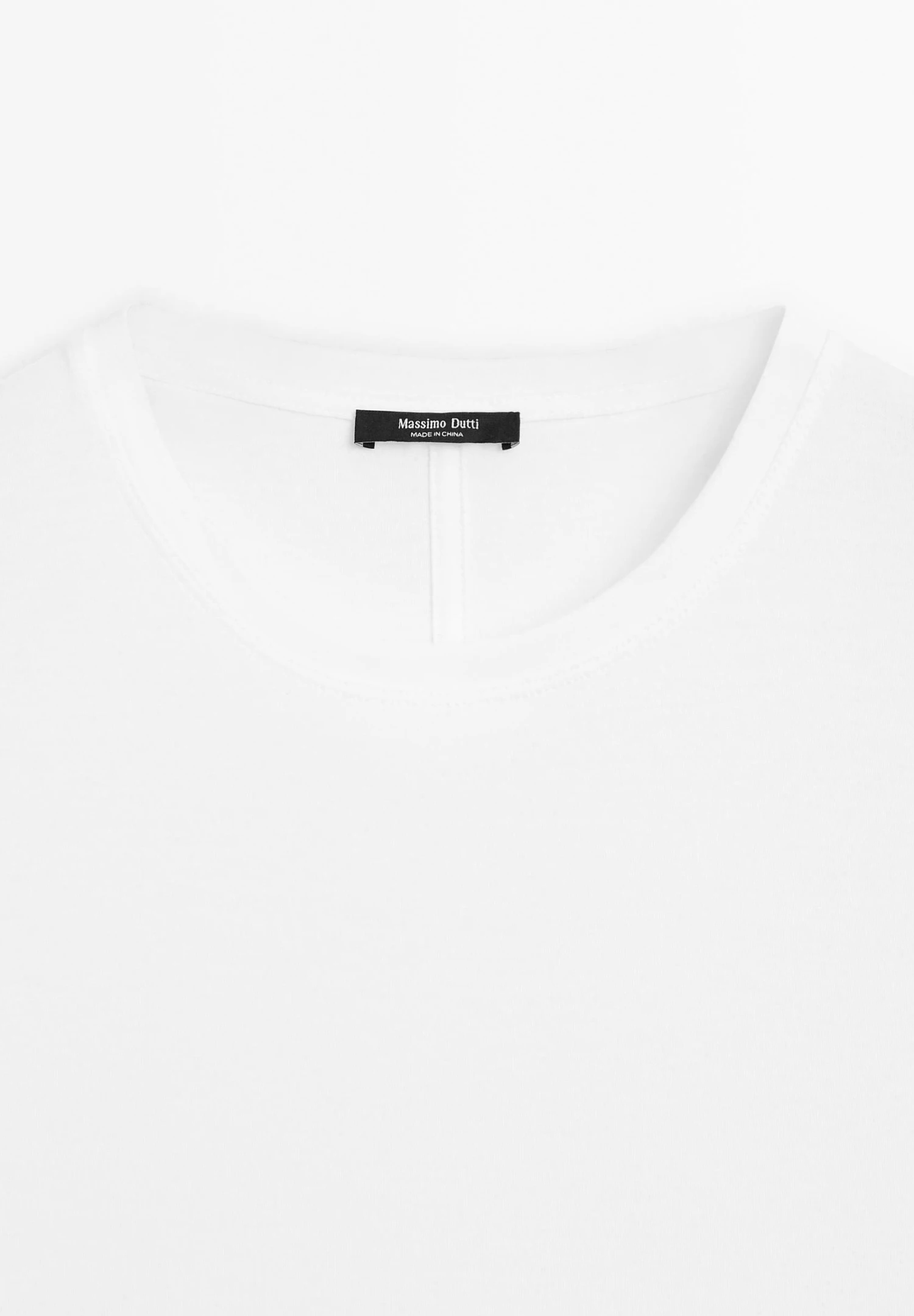 Massimo Dutti SHORT-SLEEVE WITH BACK SEAM DETAIL - Basic T-shirt - White 10 Massimo Dutti SHORT-SLEEVE WITH BACK SEAM DETAIL - Basic T-shirt - White - Image 8
