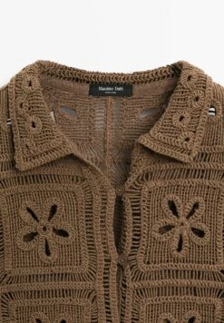 Massimo Dutti CROCHET KNIT WITH BUTTONS - Light Jacket - Dark Brown 18 Massimo Dutti CROCHET KNIT WITH BUTTONS - Light Jacket - Dark Brown -Massimo Dutti Shop bbdba4b19f484aa7aac87ae1dfa95bb7
