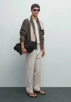 Massimo Dutti JOGGERS - Trousers - Beige -Massimo Dutti Shop bc0a06f7d2884abbbb83fce804523856