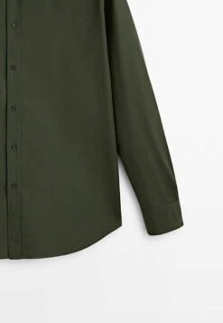 Massimo Dutti Barré Extra-Fine- Shirt - Green -Massimo Dutti Shop bc1ffb812c194495989ca8b130087b7b