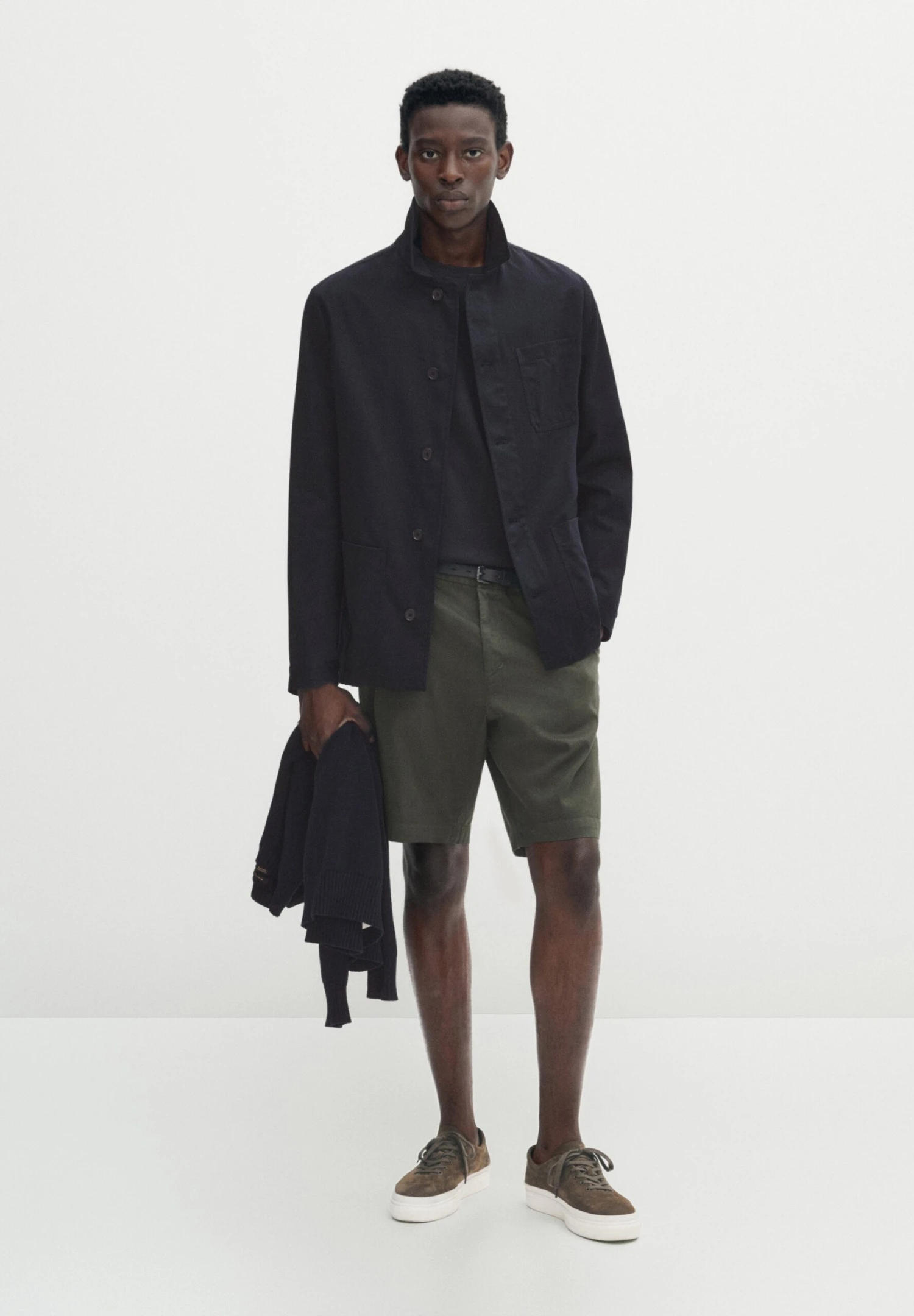 Massimo Dutti Stretch Bermuda- Shorts - Khaki 4 Massimo Dutti Stretch Bermuda- Shorts - Khaki - Image 2