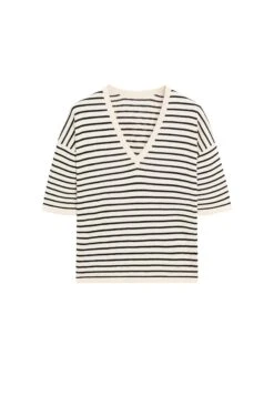 Massimo Dutti STRIPED V-NECK - Print T-shirt - Dark Blue 15 Massimo Dutti STRIPED V-NECK - Print T-shirt - Dark Blue -Massimo Dutti Shop bc41ba4b5b164453b4f33aa985718c82