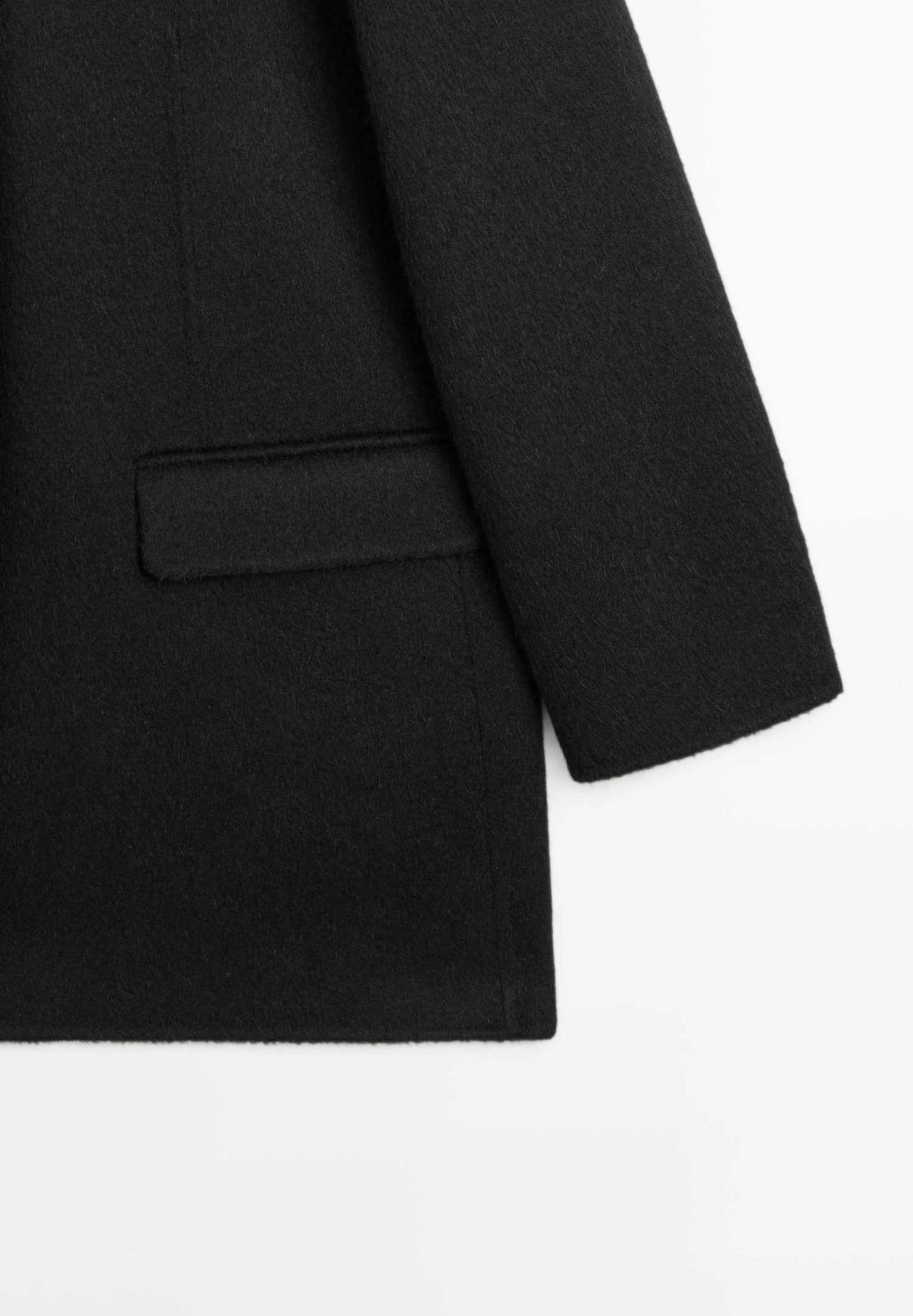 Massimo Dutti ONE-NECK - Classic Coat - Black 10 Massimo Dutti ONE-NECK - Classic Coat - Black - Image 8