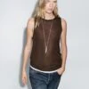 Massimo Dutti SLEEVELESS WITH DOUBLE TRIM - Basic T-shirt - Dark Brown -Massimo Dutti Shop bc91fff69fd84e5d9f718223a8e45eb3