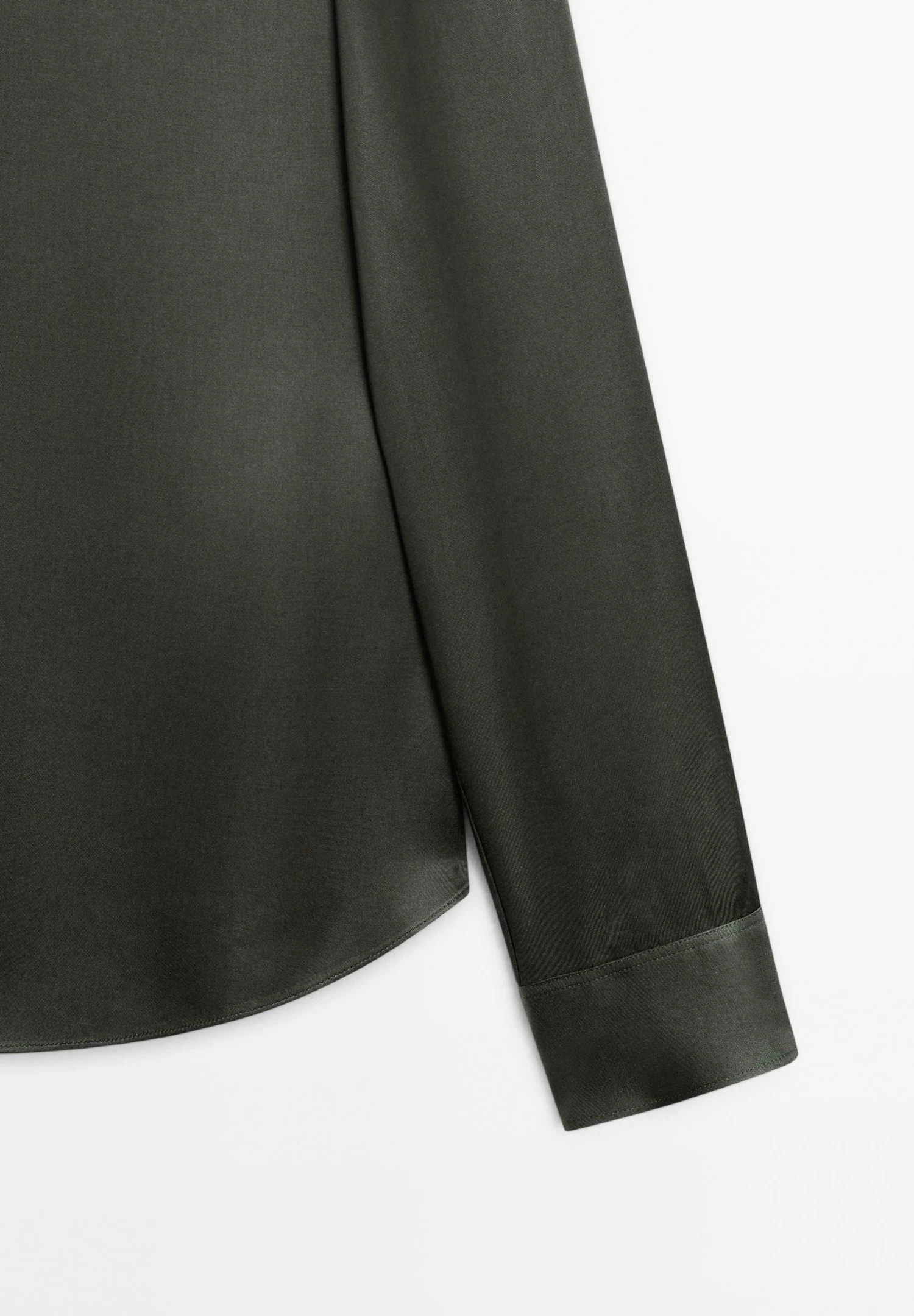 Massimo Dutti FLOWING SATIN LONG SLEEVE - Button-down Blouse - Dark Grey 9 Massimo Dutti FLOWING SATIN LONG SLEEVE - Button-down Blouse - Dark Grey - Image 7