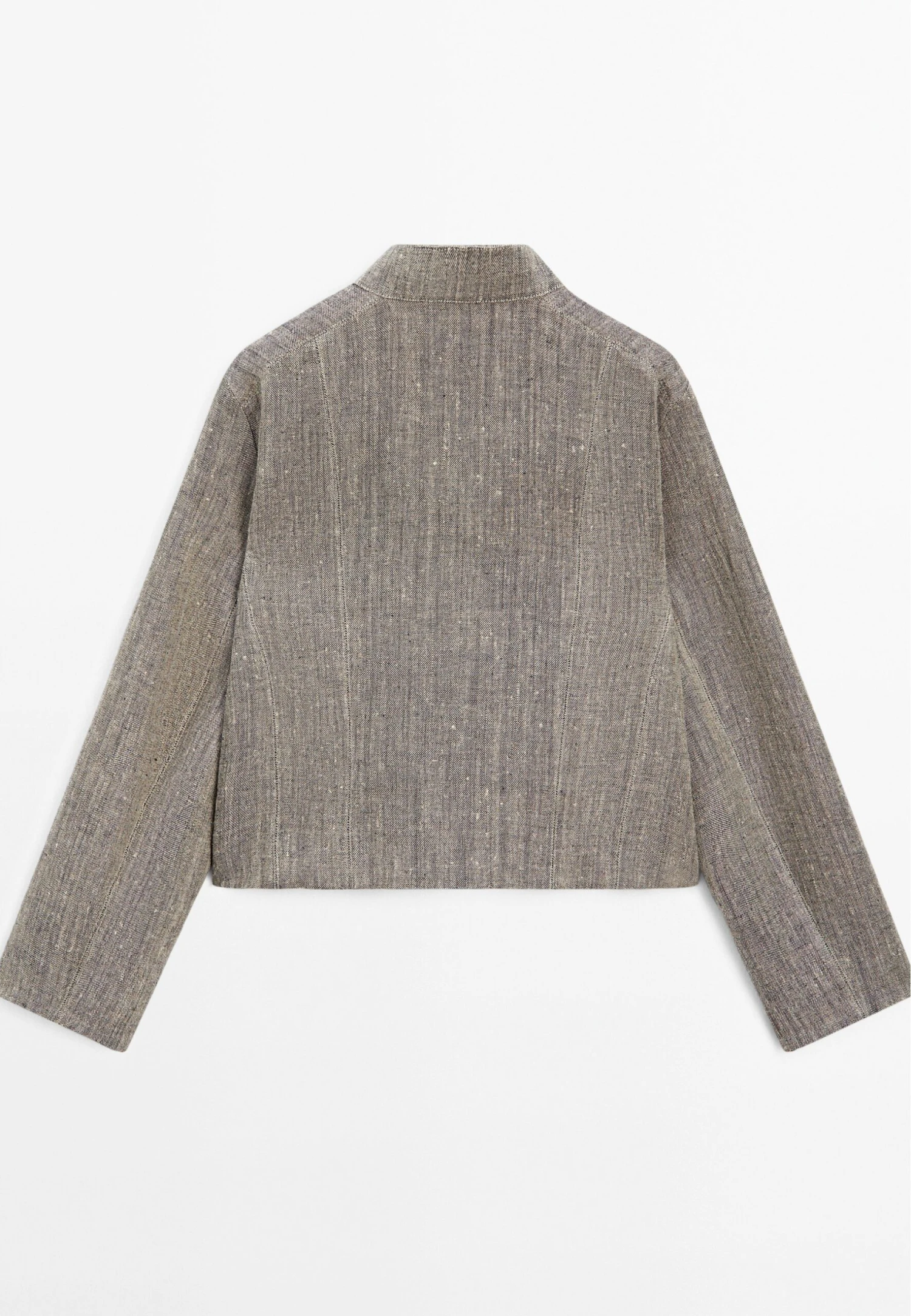 Massimo Dutti SHORT WITH STAND COLLAR - Light Jacket - Grey 9 Massimo Dutti SHORT WITH STAND COLLAR - Light Jacket - Grey - Image 7