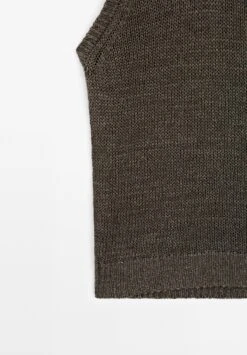 Massimo Dutti V-NECK - Top - Mottled Dark Green -Massimo Dutti Shop bd67910b1680499db89fe05d29dbcf39