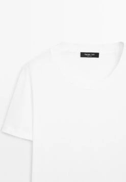Massimo Dutti LIGHTWEIGHT SHORT SLEEVE - Basic T-shirt - White -Massimo Dutti Shop bdea342f8e0e4a779d2e1748c8e40122