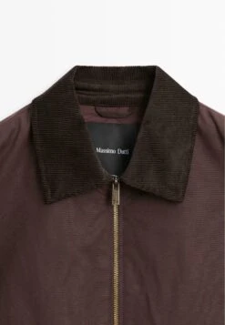 Massimo Dutti SHORT WITH CORDUROY COLLAR - Light Jacket - Bordeaux -Massimo Dutti Shop be0fb5436b304e0fa86c770c679d31bb