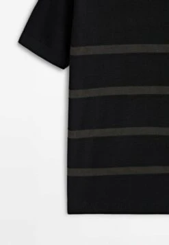 Massimo Dutti Stripe Textured - Print T-Shirt - Black 19 Massimo Dutti Stripe Textured - Print T-Shirt - Black -Massimo Dutti Shop be1cb942d2b247cc83e1ad25251ae499