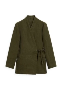 Massimo Dutti V-NECK LONG SLEEVE WITH TIES - Summer Jacket - Green -Massimo Dutti Shop be36a79677f24277b2746356a52f4994