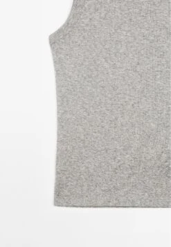 Massimo Dutti LIGHTWEIGHT HALTER NECK - Basic T-shirt - Grey -Massimo Dutti Shop be6bd76f60d7402a9f737adfe5ae5405