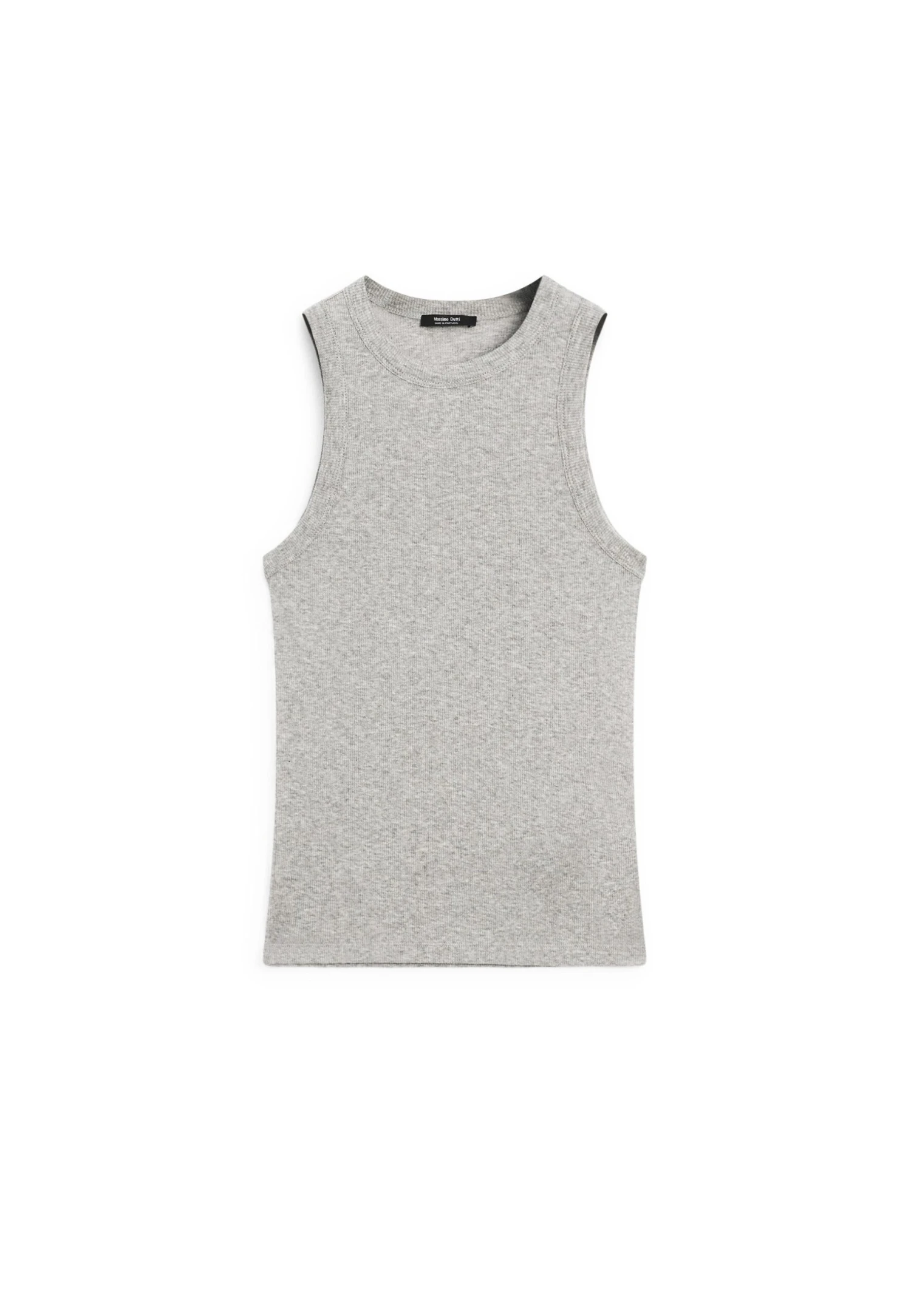 Massimo Dutti LIGHTWEIGHT HALTER NECK - Basic T-shirt - Light Grey 9 Massimo Dutti LIGHTWEIGHT HALTER NECK - Basic T-shirt - Light Grey - Image 7