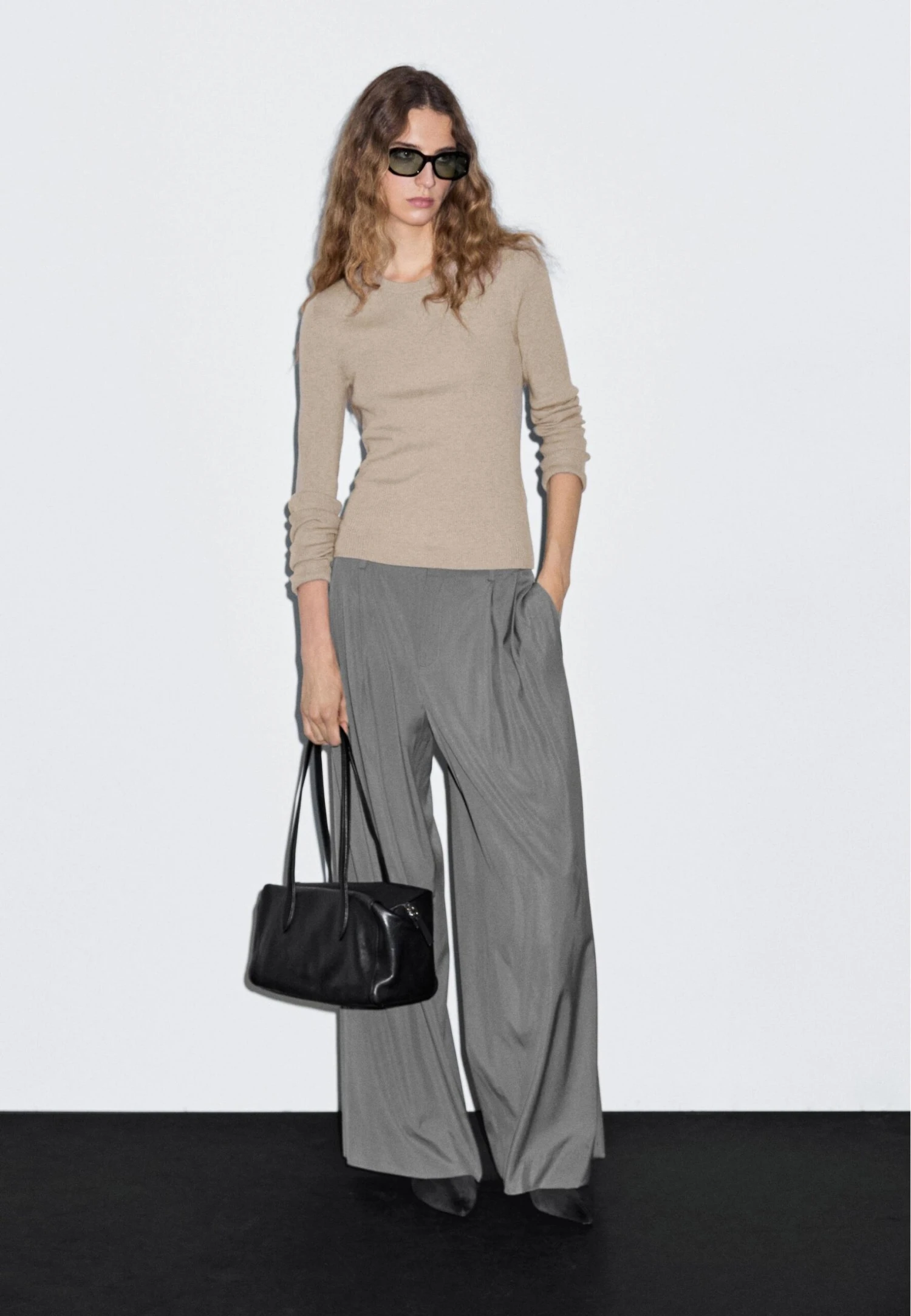 Massimo Dutti RIBBED CREW NECK - Jumper - LIGHT BROWN 4 Massimo Dutti RIBBED CREW NECK - Jumper - LIGHT BROWN - Image 2