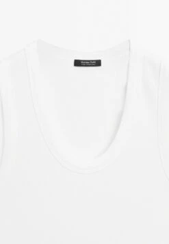 Massimo Dutti HEAVY WEIGHT RIBBED ROUND NECK - Basic T-shirt - White 22 Massimo Dutti HEAVY WEIGHT RIBBED ROUND NECK - Basic T-shirt - White -Massimo Dutti Shop bed87eb9599f415aa58a2d0beb5d9e3b