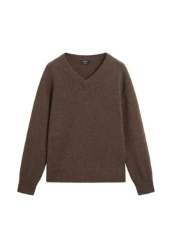 Massimo Dutti OVERSIZE V-NECK WITH LONG SLEEVE - Jumper - Dark Brown -Massimo Dutti Shop bf021c6581124528a3b1daf7327ce18e 1