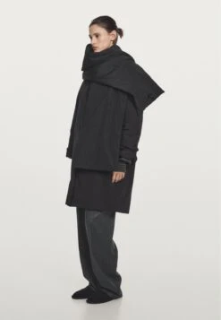 Massimo Dutti LONG WATER-REPELLENT PADDED WITH SCARF - Classic Coat - Black -Massimo Dutti Shop bf0e4b081a25455cb0846ddcd47572dd