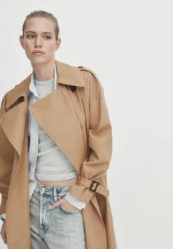 Massimo Dutti Voluminous With Belt - Trenchcoat - Camel -Massimo Dutti Shop bf37cacc1f8940ed959f2944799140c1