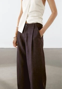 Massimo Dutti RELAXED FIT - Trousers - Purple -Massimo Dutti Shop bf4257f32bbe43ea8192b04840a7beea