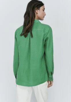 Massimo Dutti Button-Down Blouse - Dark Green -Massimo Dutti Shop bf5358645a1843eeb0ce5ab7ccc28b86