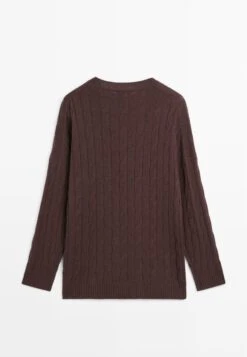 Massimo Dutti CABLE-KNIT SWEATER - Jumper - Bordeaux -Massimo Dutti Shop bf67988cbe184daf80f8d59008f57e18