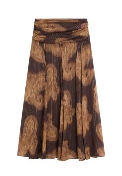 Massimo Dutti FLOWING PAISLEY PRINT - Maxi Skirt - Mottled Dark Brown -Massimo Dutti Shop bf6bfba5fac34d97b946dc5f8a243bdf