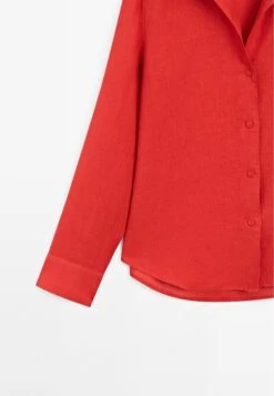 Massimo Dutti OPEN COLLAR LONG SLEEVE - Button-down Blouse - Red -Massimo Dutti Shop bf7e26a874b8449f9f50dfae24fd7f6e