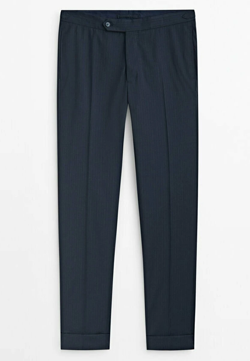 Massimo Dutti Pinstripes Super S- Chinos - Blue Black Denim 12 Massimo Dutti Pinstripes Super S- Chinos - Blue Black Denim - Image 10
