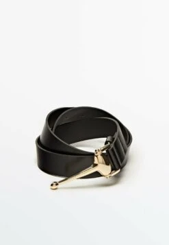 Massimo Dutti With Golden Piece - Belt - Black -Massimo Dutti Shop bfb60dfd70cc4a29ae825b3daa613151