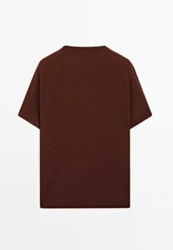 Massimo Dutti LIGHTWEIGHT CREW NECK WITH SHORT SLEEVE - Basic T-shirt - Bordeaux -Massimo Dutti Shop c01ab867118e459eb5bd08a5b3e9539a