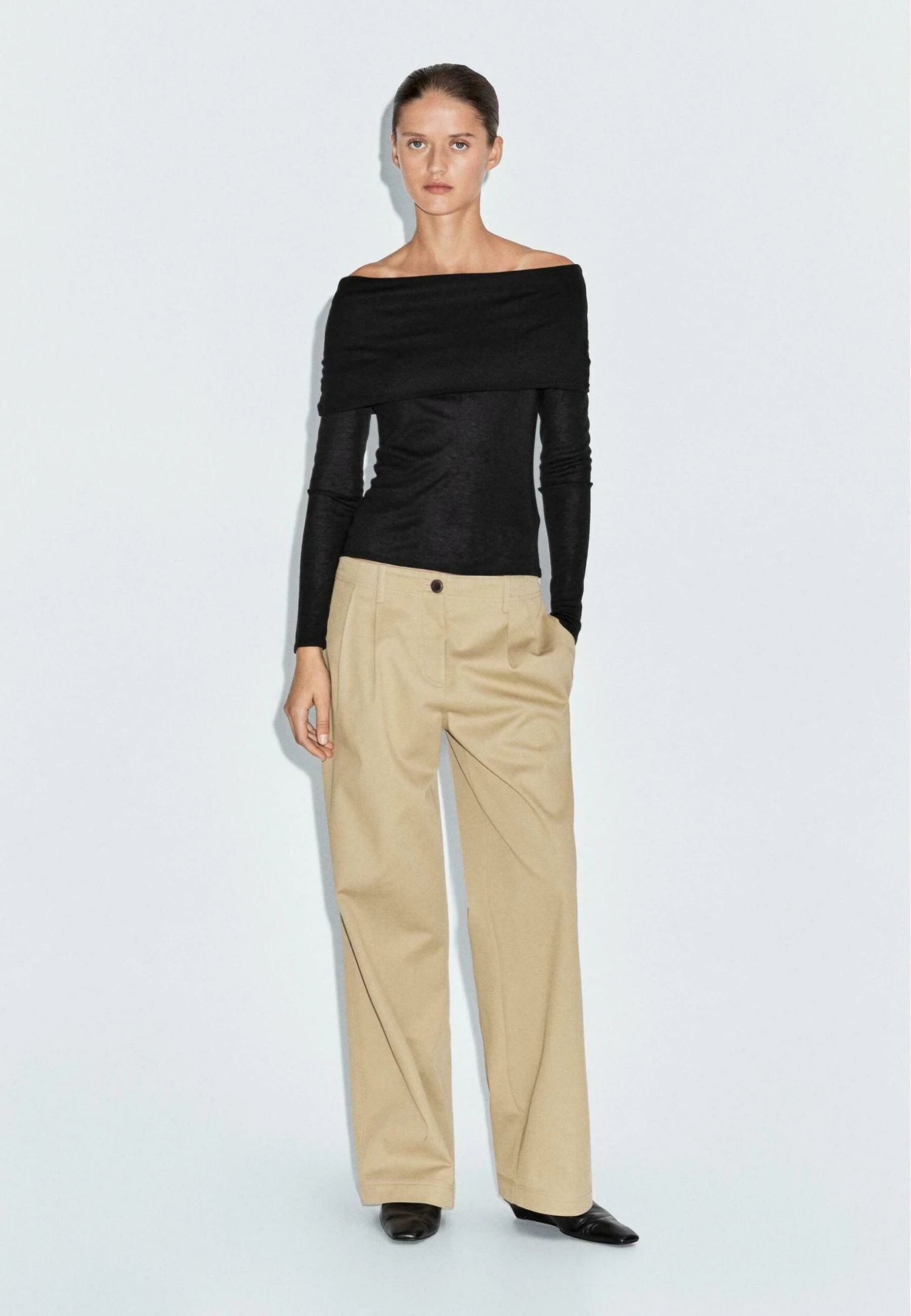 Massimo Dutti LONG SLEEVE STRAPLESS - Long Sleeved Top - Black 3 Massimo Dutti LONG SLEEVE STRAPLESS - Long Sleeved Top - Black