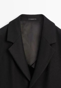 Massimo Dutti LONG WITH LAPEL COLLAR - Classic Coat - Black -Massimo Dutti Shop c0404ab63f2d45d2a8025b14edd416ac