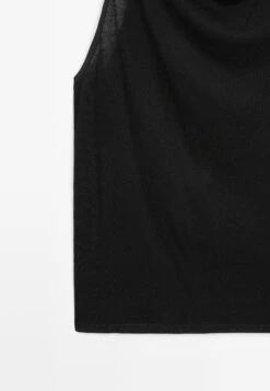 Massimo Dutti SLEEVELESS WITH DRAPED NECKLINE - Top - Black -Massimo Dutti Shop c0640a2a3e774d5a97af5d27f2c538b1