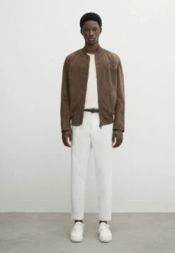 Massimo Dutti Leather Jacket - Brown -Massimo Dutti Shop c076db74709949f0a6346c489e332980