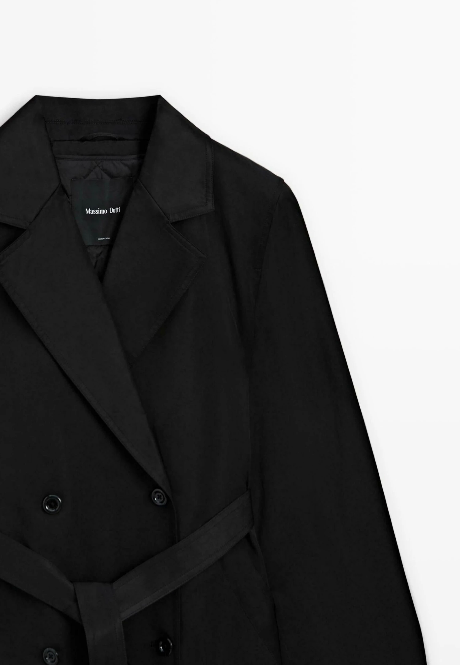 Massimo Dutti LONG WATER-REPELLENT WITH INNER WAISTCOAT - Trenchcoat - Black 10 Massimo Dutti LONG WATER-REPELLENT WITH INNER WAISTCOAT - Trenchcoat - Black - Image 8