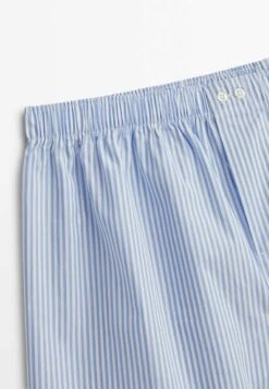 Massimo Dutti Striped Poplin- Boxer Shorts - Light Blue -Massimo Dutti Shop c0a916238b4f4440aa05cf693f070f1c