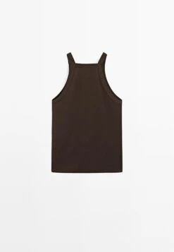 Massimo Dutti HALTER NECK - Top - Dark Brown -Massimo Dutti Shop c0a9d8e5f8ca45589f2013523ec93630