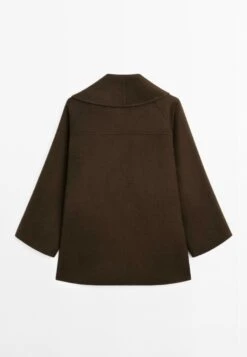 Massimo Dutti DOUBLE-BREASTED WITH - Short Coat - Mottled Dark Green -Massimo Dutti Shop c0b33e233229469e836f0b028e068098