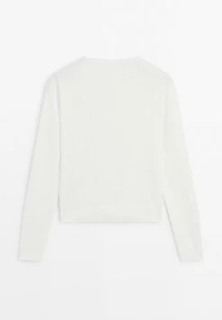 Massimo Dutti CREW NECK - Jumper - White -Massimo Dutti Shop c0d5566eb1d84fdb94b48810de92746d