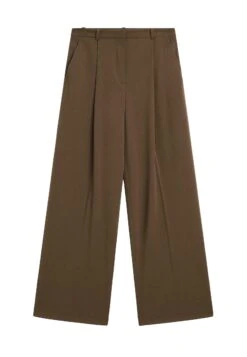 Massimo Dutti DARTED WIDE-LEG - Trousers - Dark Brown -Massimo Dutti Shop c0f6fb7615054e7681d891cac4e85471