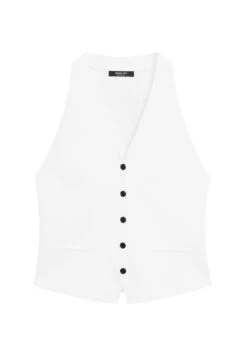 Massimo Dutti CONTRAST BUTTONS - Waistcoat - White -Massimo Dutti Shop c0fb384c2e0b44608b295442c3ebc5f5