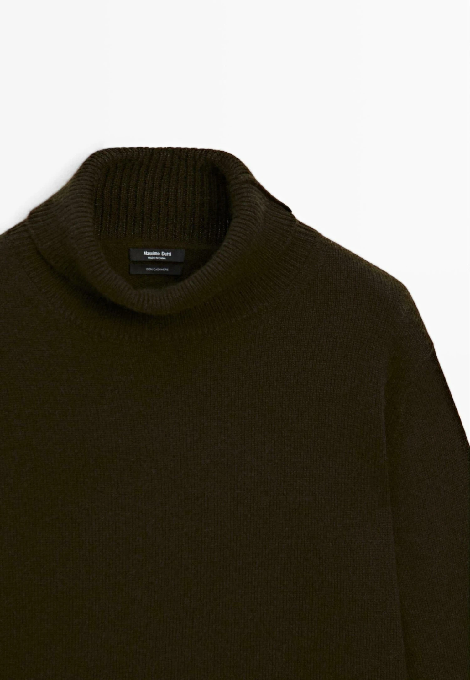 Massimo Dutti SHORT KNIT SWEATER - Jumper - Dark Brown 10 Massimo Dutti SHORT KNIT SWEATER - Jumper - Dark Brown - Image 8