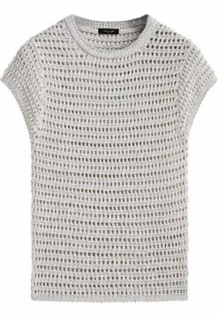 Massimo Dutti Shimmery Thread Open - Basic T-Shirt - Grey 15 Massimo Dutti Shimmery Thread Open - Basic T-Shirt - Grey -Massimo Dutti Shop c126be4c2efb40ac9d5d09bf080d0974