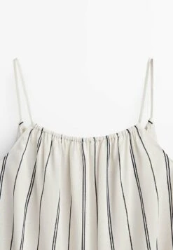 Massimo Dutti Striped Flowing Strappy- Top - Beige -Massimo Dutti Shop c131bd3c339e440ab0bc1aa91d828d52