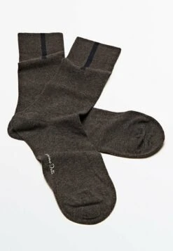 Massimo Dutti Long With Contrast Stripe - Socks - Dark Grey -Massimo Dutti Shop c136b6be91c34f029cc80de40d7b59eb