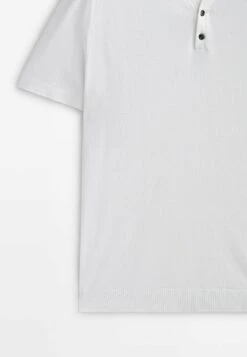 Massimo Dutti With V-Neck And Buttons - Polo Shirt - White -Massimo Dutti Shop c13edc54fb8a4897b27ab9eb3db3dd1e