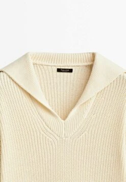 Massimo Dutti Striped With Polo Collar - Jumper - Beige 21 Massimo Dutti Striped With Polo Collar - Jumper - Beige -Massimo Dutti Shop c141d7bb6e8c4581b872da2cc291e5c0