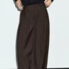 Massimo Dutti FLOWING WITH DARTS - Trousers - Dark Brown -Massimo Dutti Shop c160ad6050024ff599396fc50e9ed0b5